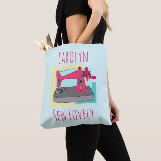 naaimachine met  naai, roze naaimachine tote bag (Dichtbij)