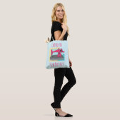 naaimachine met  naai, roze naaimachine tote bag (Op model)