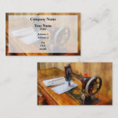 naaimachine met Oranje draad Visitekaartje (Voorkant / Achterkant)