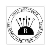 Naaimachine met rubberstempel  zelfinktende stempel (Design)