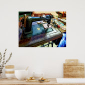 naaimachine met schaar poster (Keuken)
