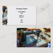 naaimachine met schaar visitekaartje (Voorkant / Achterkant)