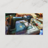 naaimachine met schaar visitekaartje (Achterkant)