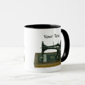naaimachine met tekst mok (Voorkant rechts)