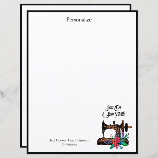  naaimachine met vaste prijsopgave Personaliseren (Voorkant / Achterkant)