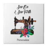 naaimachine met vaste prijsopgave Personaliseren Tegeltje (Voorkant)