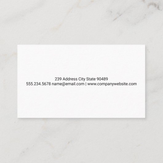 naaimachine | Mode kleding Visitekaartje (Achterkant)