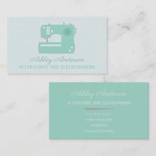 Naaimachine naaddruk Visitekaartje (Voorkant / Achterkant)