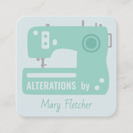 Naaimachine naaddruk Visitekaartje (Voorkant)