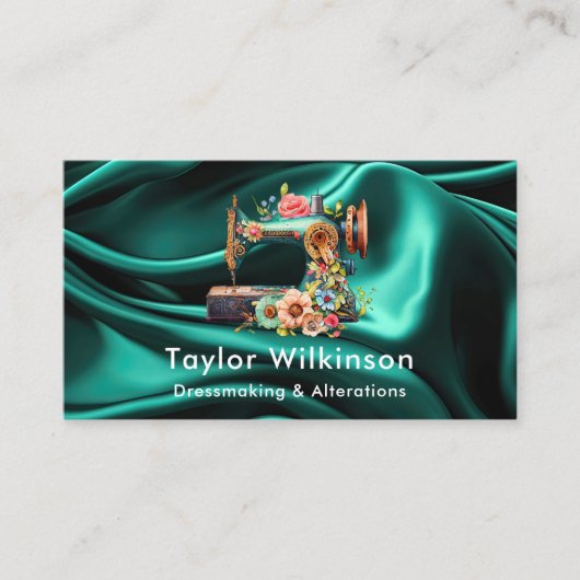 Naaimachine naaimachine groen visitekaartje (Voorkant)