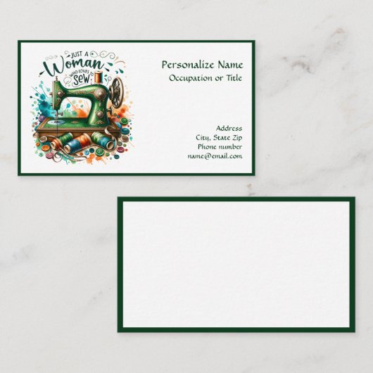  naaimachine naaimachine naaister naaimachine naai visitekaartje (Voorkant / Achterkant)