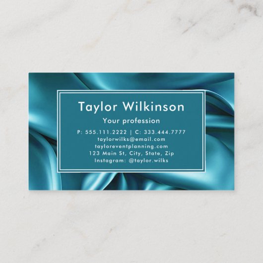 Naaimachine Naaister Blauwgroen Blauw Visitekaartje (Achterkant)