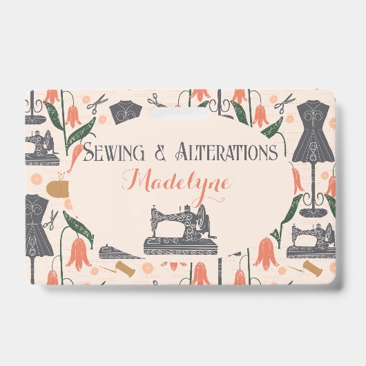 naaimachine naaister kleermaker badge (Voorzijde)