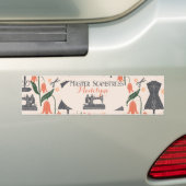  naaimachine naaister kleermaker bumpersticker (Op auto)