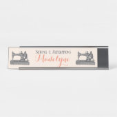  naaimachine naaister kleermaker bureau naambordje (Voorkant)