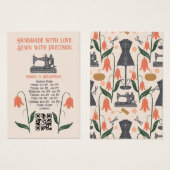  naaimachine naaister kleermaker visitekaartje (Voorkant /achterkant)