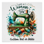  naaimachine naaister Poster (Voorkant)