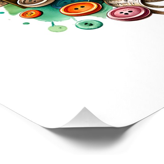  naaimachine naaister Poster (Hoek)