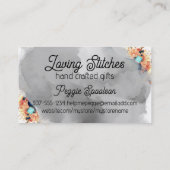  naaimachine naaister quilter kaart visitekaartje (Achterkant)