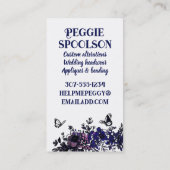  naaimachine naaister quilter kaart visitekaartje (Achterkant)