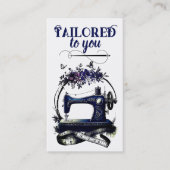  naaimachine naaister quilter kaart visitekaartje (Voorkant)