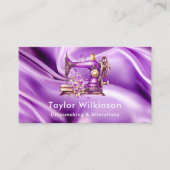 Naaimachine naaistress Paarse Visitekaartje (Voorkant)