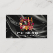 Naaimachine naaistress zwart visitekaartje (Voorkant)