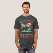 Naaimachine naaiwerk kerstversiering t-shirt (Voorkant volledig)