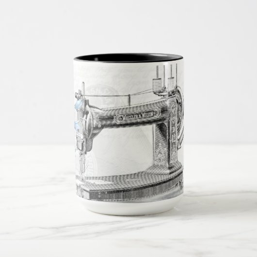  naaimachine-naald Latte Mok (Midden)