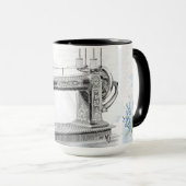  naaimachine-naald Latte Mok (Voorkant rechts)