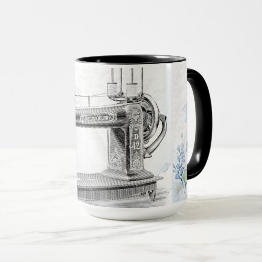 naaimachine-naald Latte Mok (Voorkant rechts)