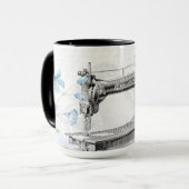  naaimachine-naald Latte Mok (Voorkant links)