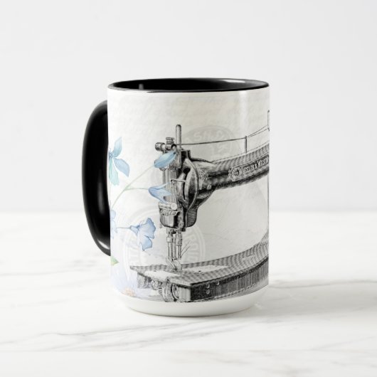  naaimachine-naald Latte Mok (Voorkant links)