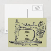  naaimachine, onderdruk briefkaart (Voorkant / Achterkant)