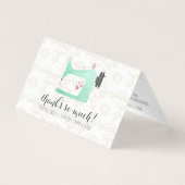 Naaimachine op Shabby Chic Kant Bedanktkaart Kaart (Voorkant)