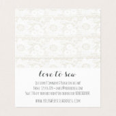 Naaimachine op Shabby Chic Kant Bedanktkaart Kaart (Binnenkant ongevouwen)