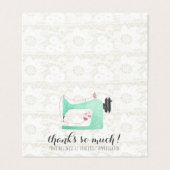 Naaimachine op Shabby Chic Kant Bedanktkaart Kaart (Buitenkant ongevouwen)