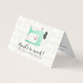 Naaimachine op Shabby Chic Kant Bedanktkaart Kaart