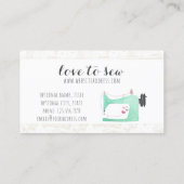 naaimachine op Shabby Chic Lace & Burlap Visitekaartje (Achterkant)