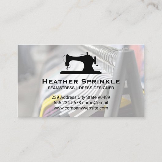 Naaimachine | Ophangen Kleren Visitekaartje (Voorkant)