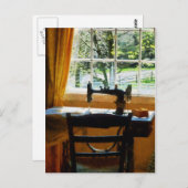 naaimachine per venster briefkaart (Voorkant / Achterkant)