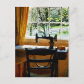 naaimachine per venster briefkaart (Voorkant)