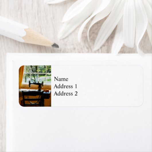 naaimachine per venster etiket (Insitu)