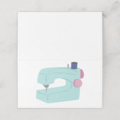 naaimachine plaatskaartje (Buitenkant ongevouwen)