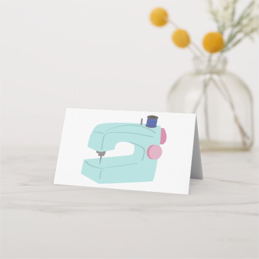 naaimachine plaatskaartje (Voorkant)