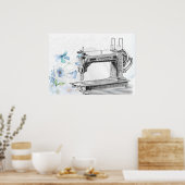  naaimachine. poster (Keuken)