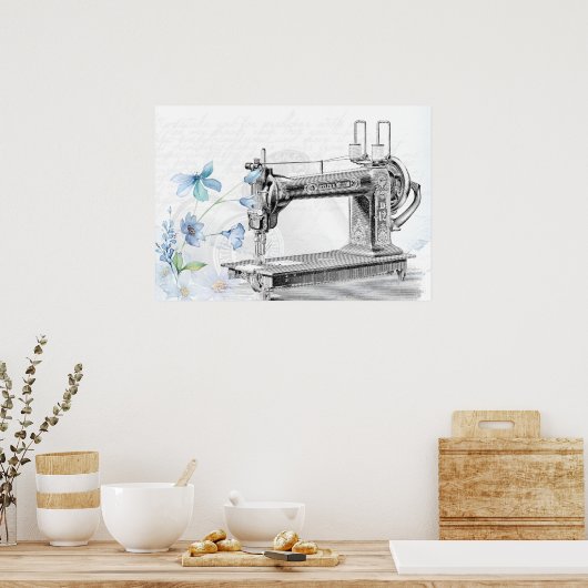  naaimachine. poster (Keuken)