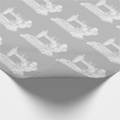 naaimachine - Retromachines Witte grijs Cadeaupapier (Hoek)