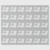 naaimachine - Retromachines Witte grijs Cadeaupapier (Vlak)