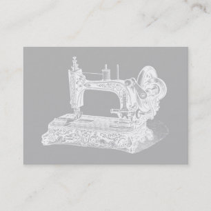 naaimachine - Retromachines Witte grijs Visitekaartje
